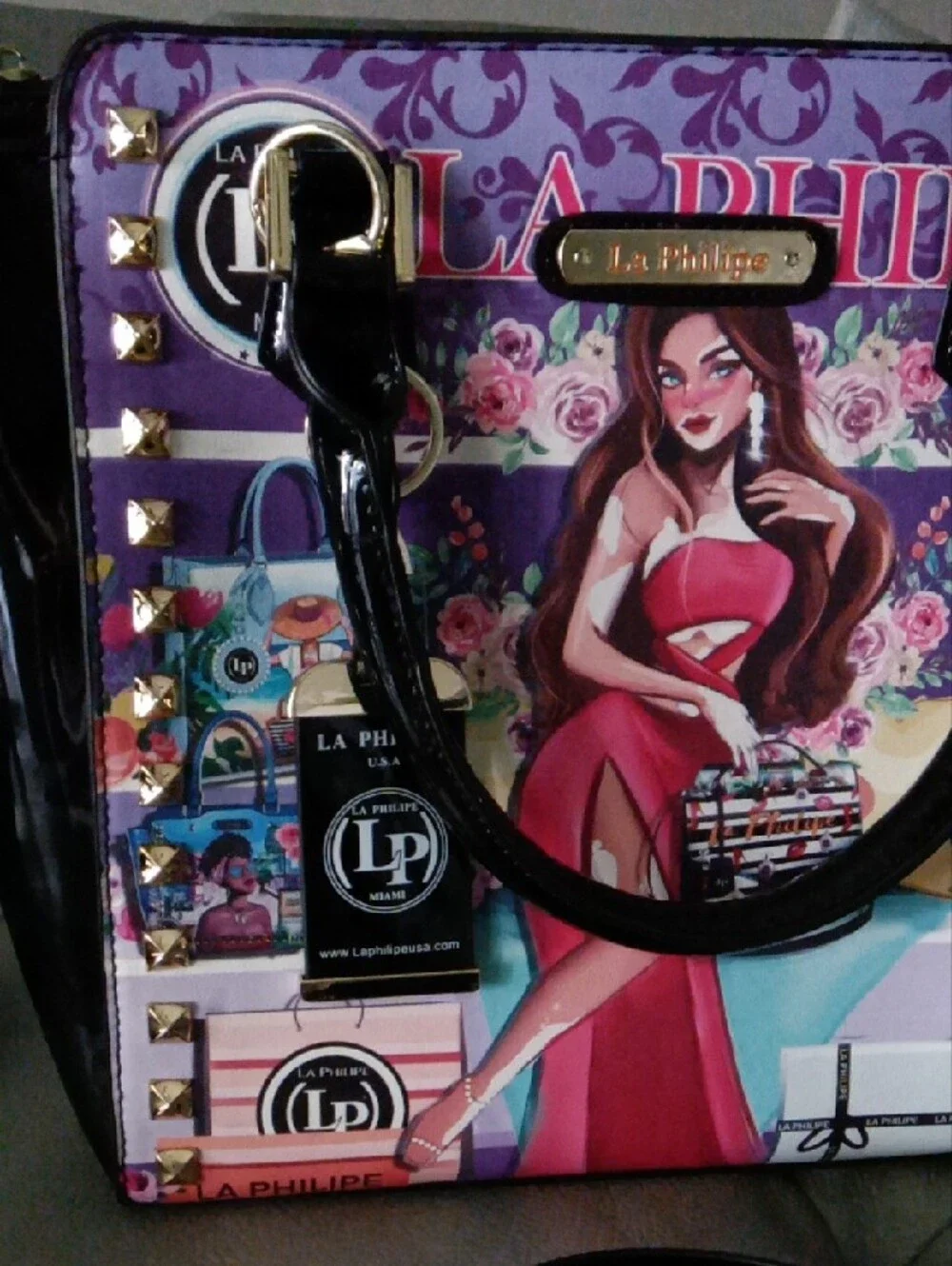 La Phillipe Graphic Satchel - NWOT